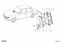 REAR LIGHT diagram for BMW 1500-2000CS 1800