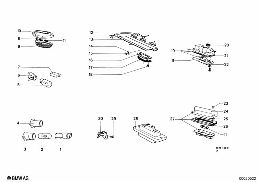 VARIOUS LAMPS diagram for BMW 1500-2000CS 1800