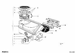 HEATER CONTROL diagram for BMW 1500-2000CS 1800
