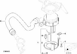 EMISSION CONTROL-AIR PUMP diagram for BMW 5 Series E39 528i