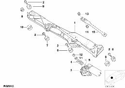 SINGLE WIPER PARTS diagram for BMW 5 Series E39 528i