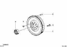 FLYWHEEL / TWIN MASS FLYWHEEL diagram for BMW 5 Series E39 528i