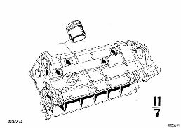 ENGINE BLOCK diagram for BMW 2500-3.3Li 3.3Li