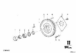 CRANKSHAFT WITH BEARING SHELLS diagram for BMW 2500-3.3Li 3.3Li