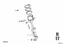 CONNECTING ROD WITH BEARING SHELL diagram for BMW 2500-3.3Li 3.3Li