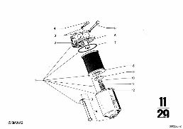OIL FILTER diagram for BMW 2500-3.3Li 3.3Li