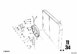 ADDITIONAL FAN diagram for BMW 2500-3.3Li 3.3Li