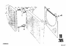 RADIATOR diagram for BMW 2500-3.3Li 3.3Li