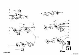 EXHAUST MANIFOLD diagram for BMW 2500-3.3Li 3.3Li