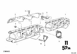 EXHAUST MANIFOLD diagram for BMW 2500-3.3Li 3.0Si
