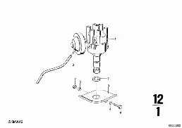 DISTRIBUTOR diagram for BMW 2500-3.3Li 3.3Li