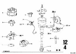 DISTRIBUTOR-SINGLE PARTS diagram for BMW 2500-3.3Li 3.0Si