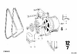 ALTERNATOR SUSPENSION BRACKET diagram for BMW 2500-3.3Li 3.3Li