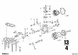 CARBURETOR CAP/PISTON/FLOAT diagram for BMW 2500-3.3Li 3.3L