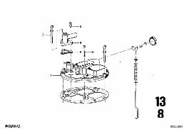 CARBURETOR CAP/PISTON/FLOAT diagram for BMW 2500-3.3Li 3.3L