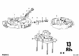 CARBURETOR CAP/PISTON/FLOAT diagram for BMW 2500-3.3Li 2800