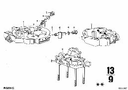 CARBURETOR CAP/PISTON/FLOAT diagram for BMW 2500-3.3Li 3.3L