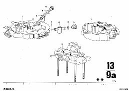 CARBURETOR CAP/PISTON/FLOAT diagram for BMW 2500-3.3Li 3.0L