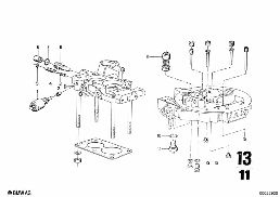 CARBURETOR, JETS AND PUMPS diagram for BMW 2500-3.3Li 3.3L
