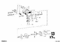 THROTTLE HOUSING ASSY diagram for BMW 2500-3.3Li 3.3Li
