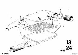 AIR CLEANER diagram for BMW 2500-3.3Li 3.0Si