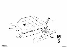 FUEL TANK diagram for BMW 2500-3.3Li 3.3Li