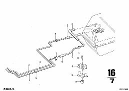 FUEL TANK diagram for BMW 2500-3.3Li 3.3Li