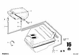 FUEL TANK diagram for BMW 2500-3.3Li 3.3Li