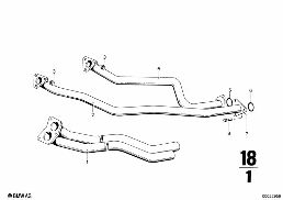 EXHAUST SYSTEM diagram for BMW 2500-3.3Li 3.3Li