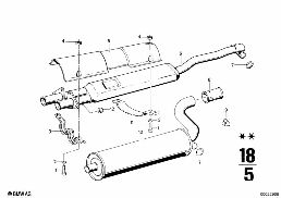 MUFFLER SYSTEM diagram for BMW 2500-3.3Li 3.3Li