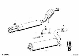 MUFFLER SYSTEM diagram for BMW 2500-3.3Li 3.0Si