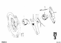 CLUTCH CONTROL diagram for BMW 2500-3.3Li 3.3L