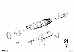 CLUTCH SLAVE CYLINDER diagram for BMW 2500-3.3Li 3.3L