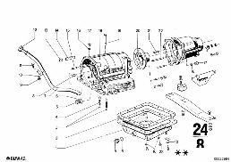 COMPONENTS ZF 3HP20 diagram for BMW 2500-3.3Li 2800