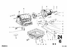 COMPONENTS ZF 3HP20 diagram for BMW 2500-3.3Li 2800
