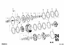 COMPONENTS ZF 3HP20 diagram for BMW 2500-3.3Li 2800