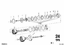 BW 65 FRONT CLUTCH diagram for BMW 2500-3.3Li 3.3L