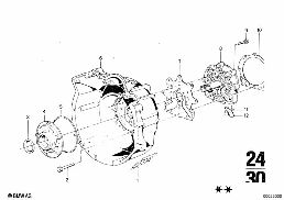 ZF 3HP22 HOUSING PARTS/OIL PAN diagram for BMW 2500-3.3Li 3.3Li