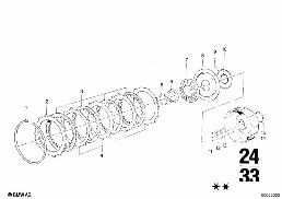 ZF 3HP22 DRIVE CLUTCH B diagram for BMW 2500-3.3Li 3.3Li