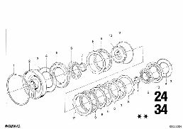 ZF 3HP22 BRAKE CLUTCH C/C' diagram for BMW 2500-3.3Li 3.3Li