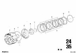 ZF 3HP22 BRAKE CLUTCH D diagram for BMW 2500-3.3Li 3.3Li