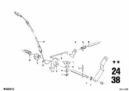 ZF 3HP22 GEAR SHIFT/PARKING LOCK diagram for BMW 2500-3.3Li 3.3Li