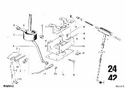 ZF 3HP22 GEAR SHIFT/PARKING LOCK diagram for BMW 2500-3.3Li 3.3L