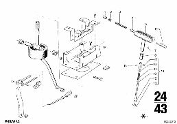 ZF 3HP22 GEAR SHIFT/PARKING LOCK diagram for BMW 2500-3.3Li 3.3L
