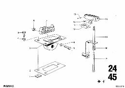 ZF 3HP22 GEAR SHIFT/PARKING LOCK diagram for BMW 2500-3.3Li 3.3Li