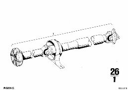 DRIVE SHAFT, COMPLETE diagram for BMW 2500-3.3Li 3.3Li