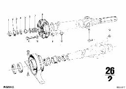 DRIVE SHAFT,UNIV.JOINT/CENTER MOUNTING diagram for BMW 2500-3.3Li 3.3Li