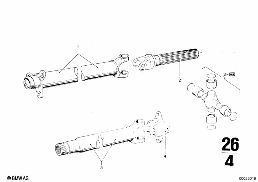 DRIVE SHAFT, FRONT, SINGLE PARTS diagram for BMW 2500-3.3Li 3.3Li