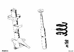 COIL SPRING diagram for BMW 2500-3.3Li 3.3Li