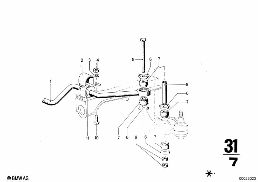 STABILIZER diagram for BMW 2500-3.3Li 3.3Li